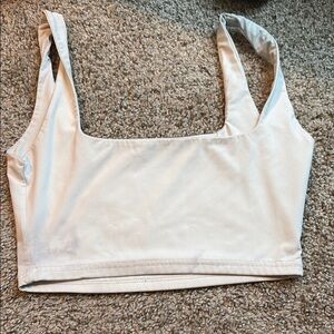 Women's Cream Crop Top